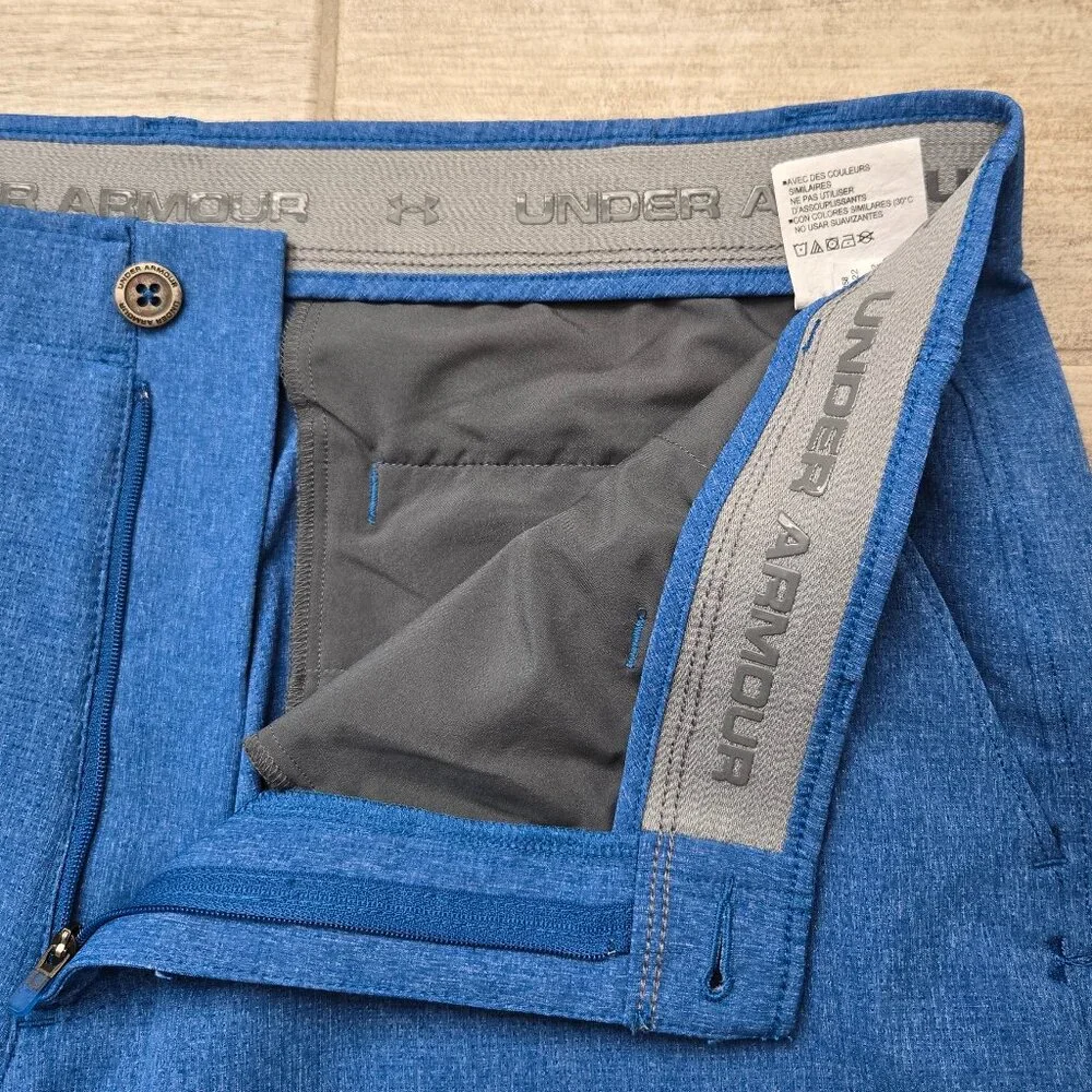 Under‎ Armour Match Play Vented Shorts Men's Blue Breathable Athletic Stretch 38